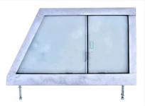 Door Top Left Hand - Glazed - Galvanised [DDS 320854G-GALV]