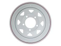8 Spoke Steel Wheel 7X16 White [BEARMACH DA3187BM]