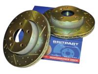 Brake Disc - Cross Drilled And Grooved [BRITPART DA4613]