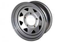 8 Spoke Steel Wheel 7X16 Silver [TF ALLMAKES GRW002]