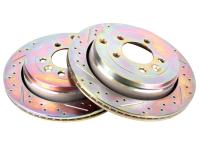 Brake Disc - Cross Drilled And Grooved [TERRAFIRMA LR189033CDG]
