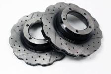 Brake Disc - Wavy Cross Drilled And Grooved [TERRAFIRMA LR189051WCDG]