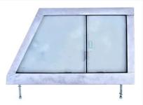 Door Top Left Hand - Glazed - Galvanised [DDS MTC5383G-GALV]