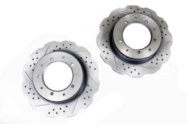Brake Disc - Wavy Cross Drilled And Grooved [TERRAFIRMA 615123489WCDG]