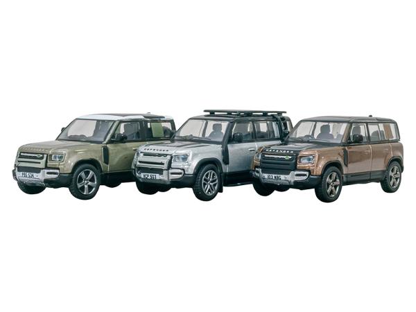 New Defender Model Set 3 1:76 Scale [BRITPART DA3445]