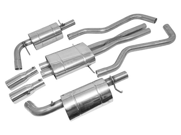 Front Silencer, Link Pipes and Rear Silencers [DOUBLE SS DA6814]