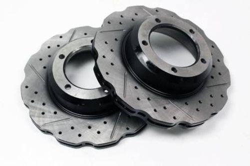 Brake Disc - Wavy Cross Drilled And Grooved [TERRAFIRMA LR189051WCDG]