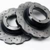 Brake Disc - Wavy Cross Drilled And Grooved [TERRAFIRMA LR189051WCDG]