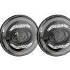LED Halo & Bar Smoked Headlamp - Left Hand Drive [TERRAFIRMA TF7111] Primary Image
